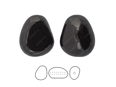 хрустальный жемчуг mxm 11х9,5 мм "magic black", жемчуг elliptic